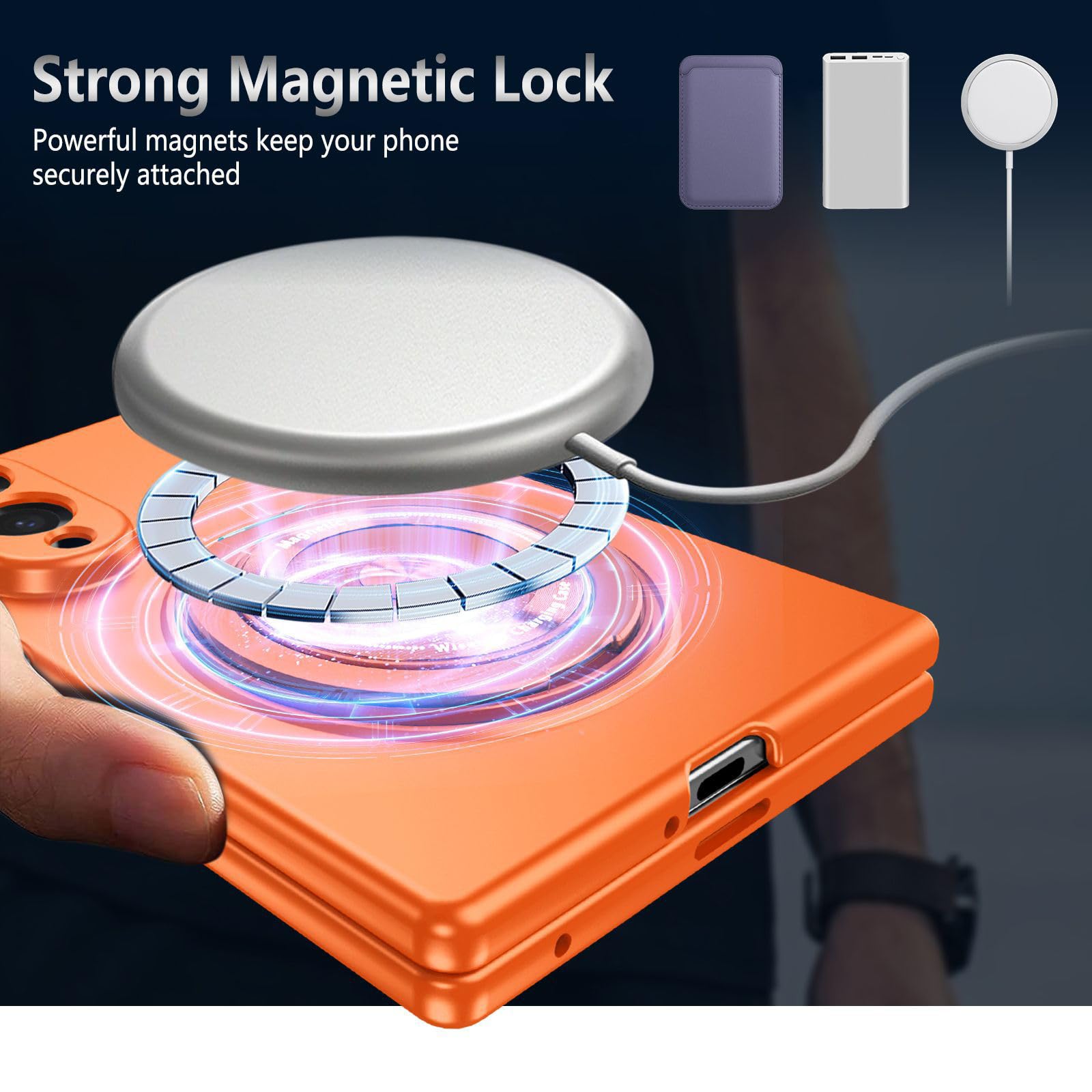 Magnetyczne Etui Do Samsung Galaxy Z Fold 8, Obrotowy Uchwyt Pierścienia