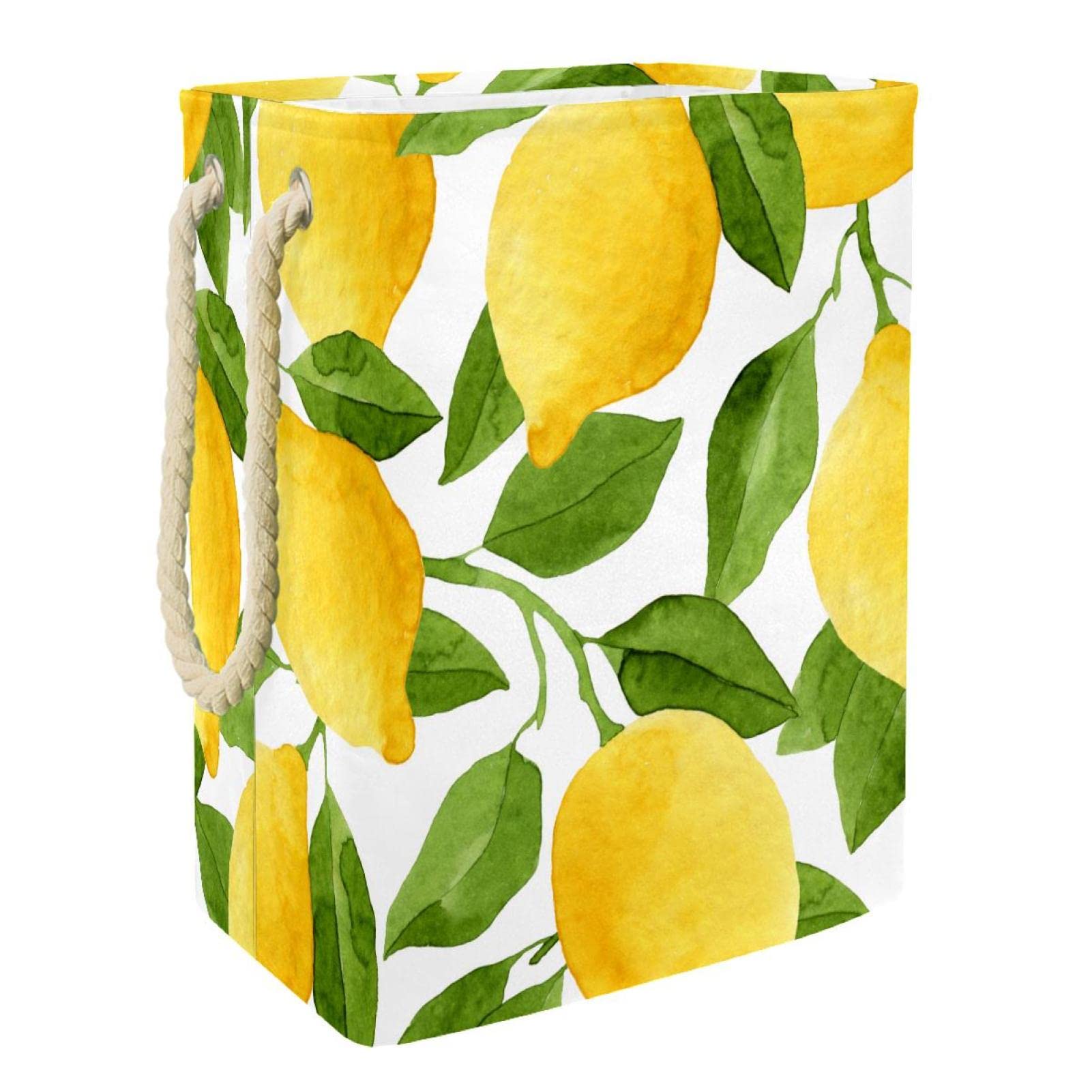 Panier à linge citron réaliste avec poignée durable pour dortoir