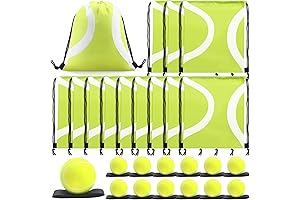 12-Pack Drawstring Tennis Party Favors: The Perfect Gift for Kids' Sports Parties and More!