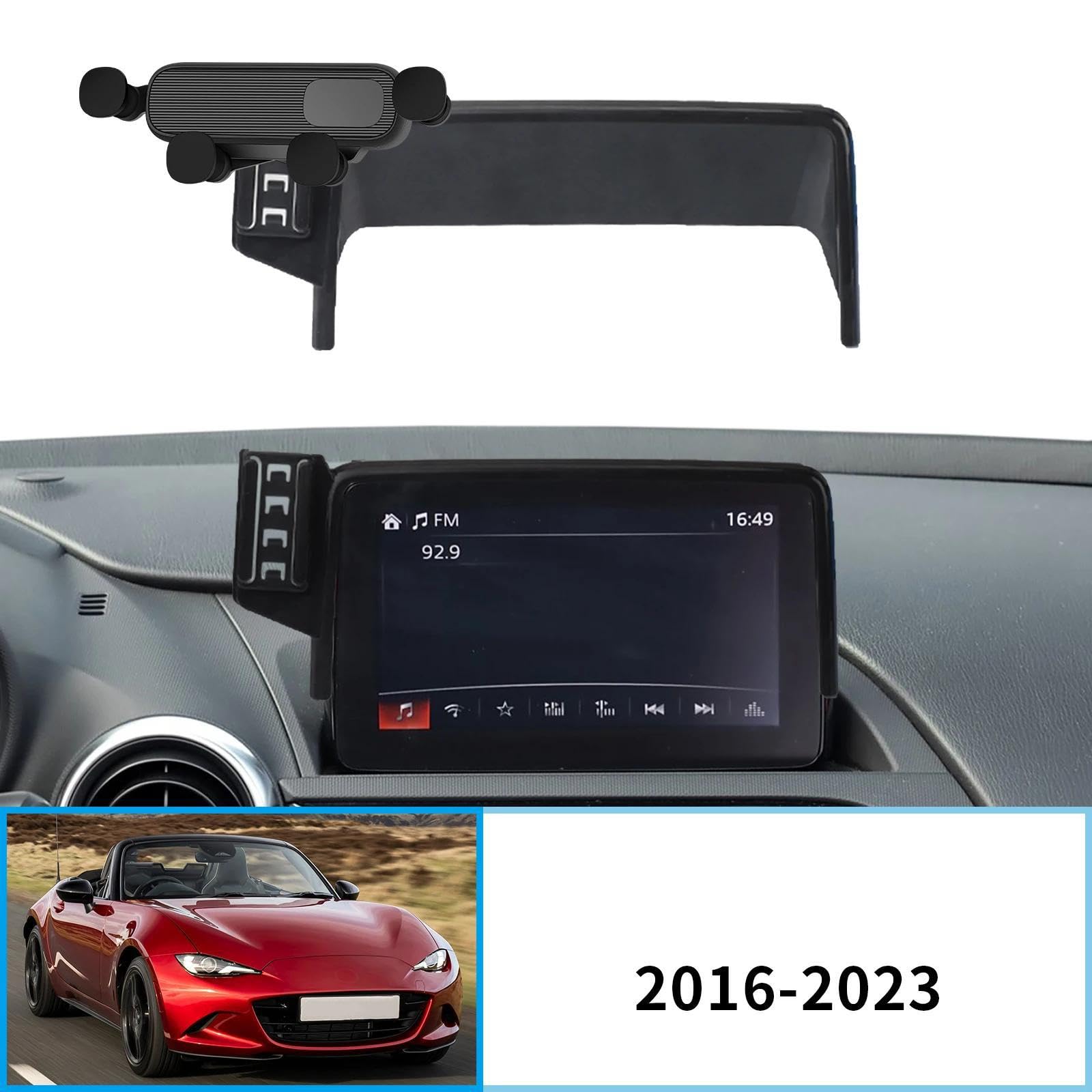 Uchwyt Samochodowy na Telefon dla Mazda ND MX-5 2016-2023, uchwyt samochodowy na telefon komórkowy, stojak na nawigację GPS (podstawa i uchwyt 7)