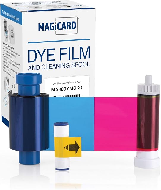 MAGICARD MA300YMCKO (EN1) Printer Ribbon | Prints up to 300 Card Designs Dye Film | Works Pronto, Enduro3E, Rio Pro, Rio Pro 360, Rio Pro Secure and Xtended
