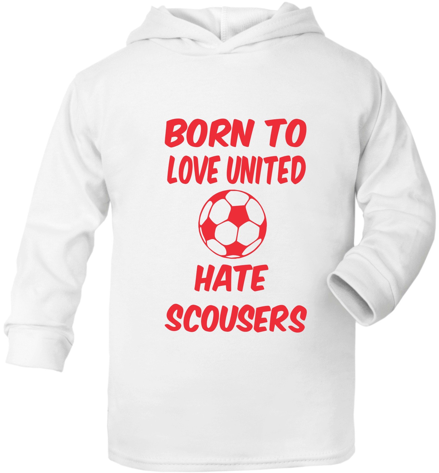 Print4u White Love Man Utd Hate Scousers Age 3-6 Months