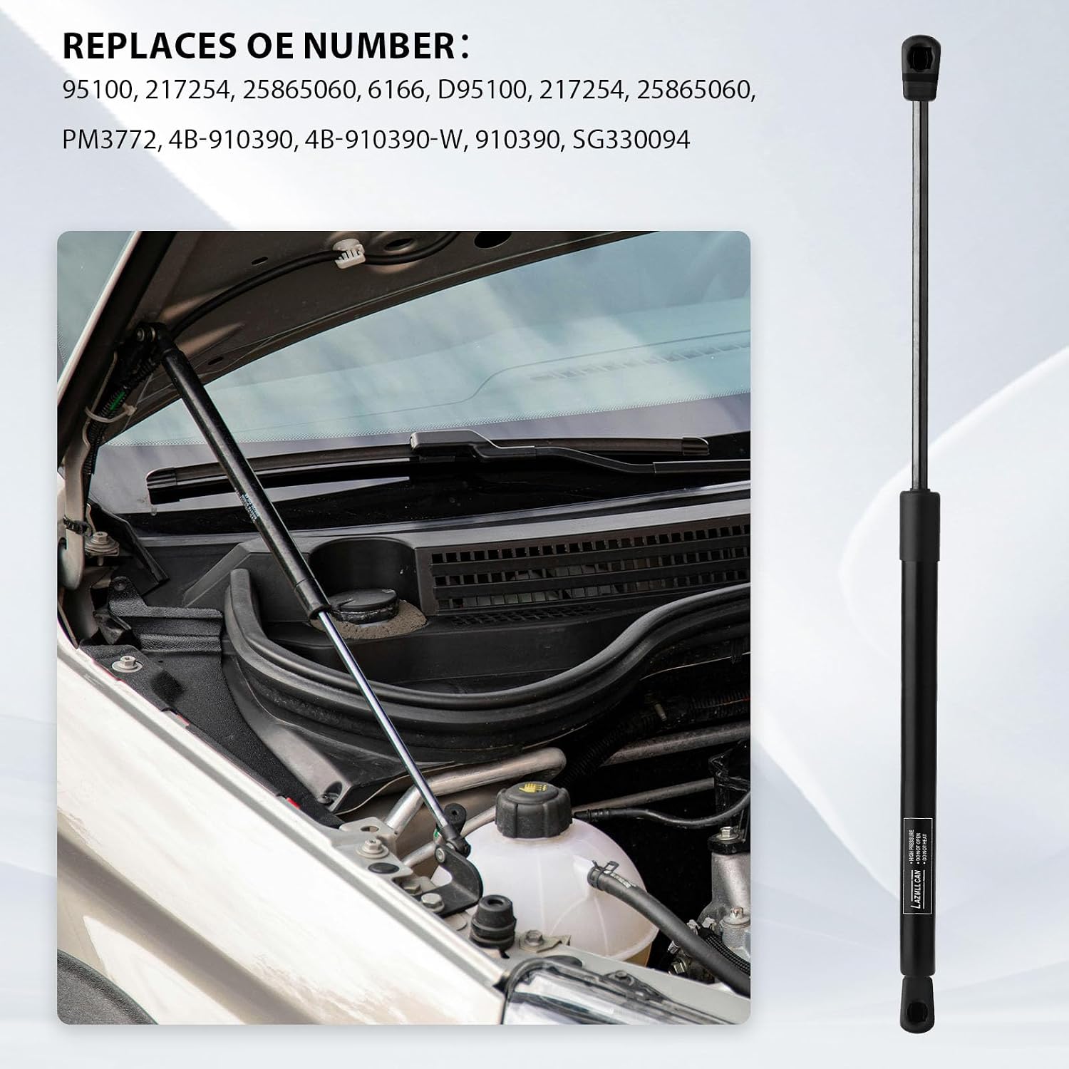 1pcs 25865060 Front Hood Lift Support Compatible with Chevrolet Malibu 2008-2012, Saturn Aura 2008-2009,Only for Sedan Models,Bonnet Gas Shock Strut Spring Replace OE# 217254, 910390