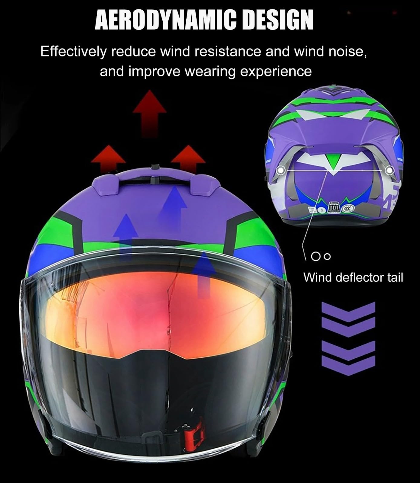 Kaski motocyklowe dla dorosłych, otwarty kask motocyklowy z podwójnym wizjerem, unisex, do jazdy po mieście