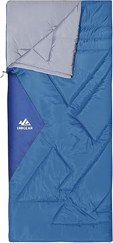 Unigear Camfy Bed 50F Saco de dormir Premium cómodo saco de dormir para adultos y niños Ligero portátil para clima cálido camping
