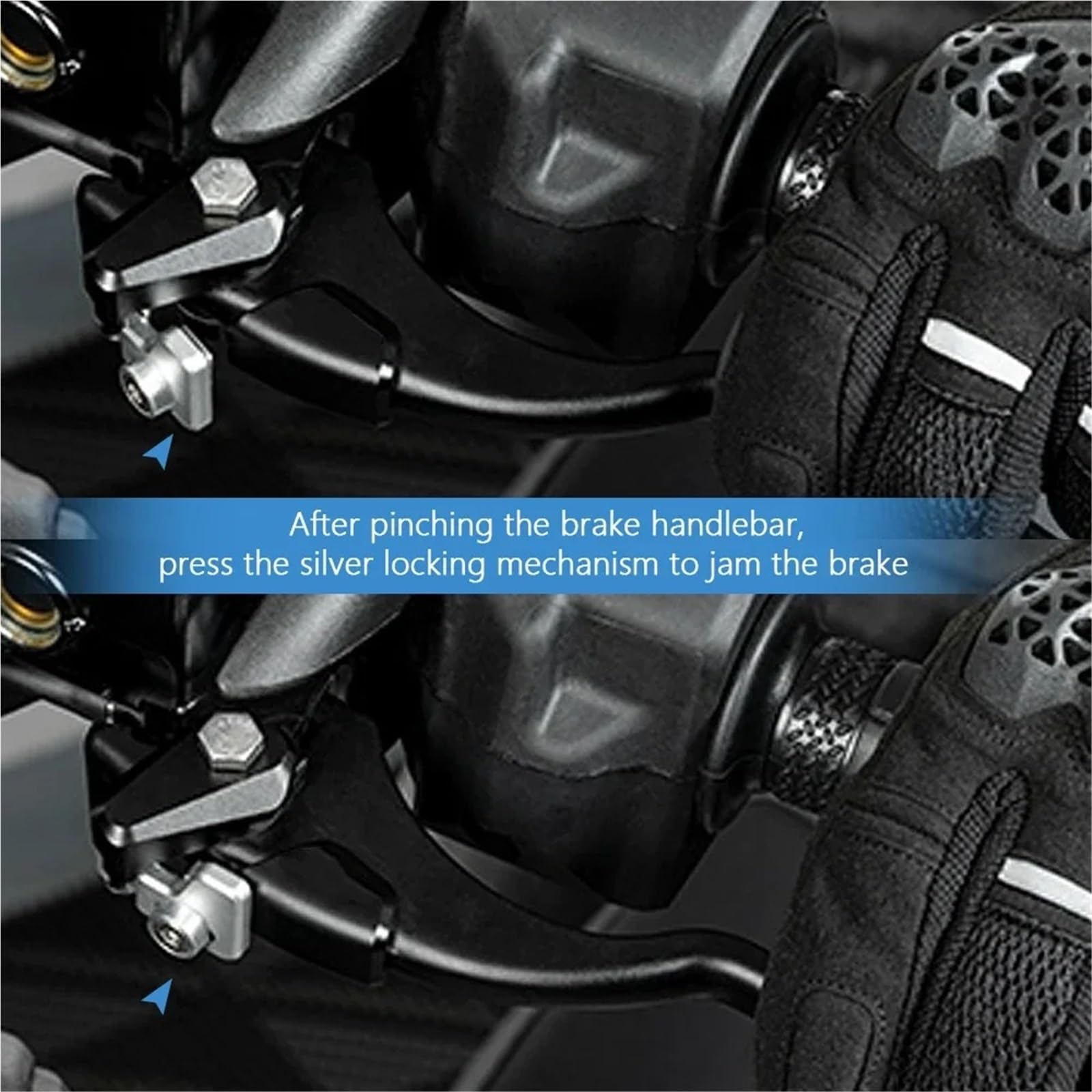 Pasuje do Yamaha XMAX300 X-MAX300 2023 2024 przełącznik hamulca postojowego hamulec motocyklowy dźwignia blokująca akcesoria Linka sprzęgła do motocykla(Silver)