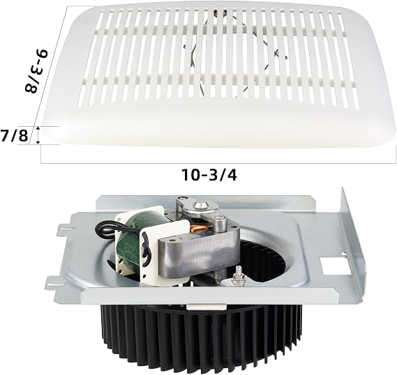BKR60 for Broan-NuTone BKR60 Bath Fan Replacement Motor and Grille,Upgrade