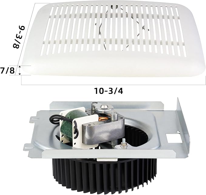 BKR60 Kit para Ventilador Broan-NuTone Reemplazo Motor y Rejilla miniatura 7