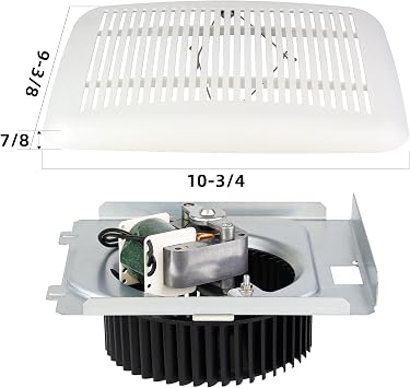BKR60 for Broan-NuTone BKR60 Bath Fan Replacement Motor and Grille,Upgrade