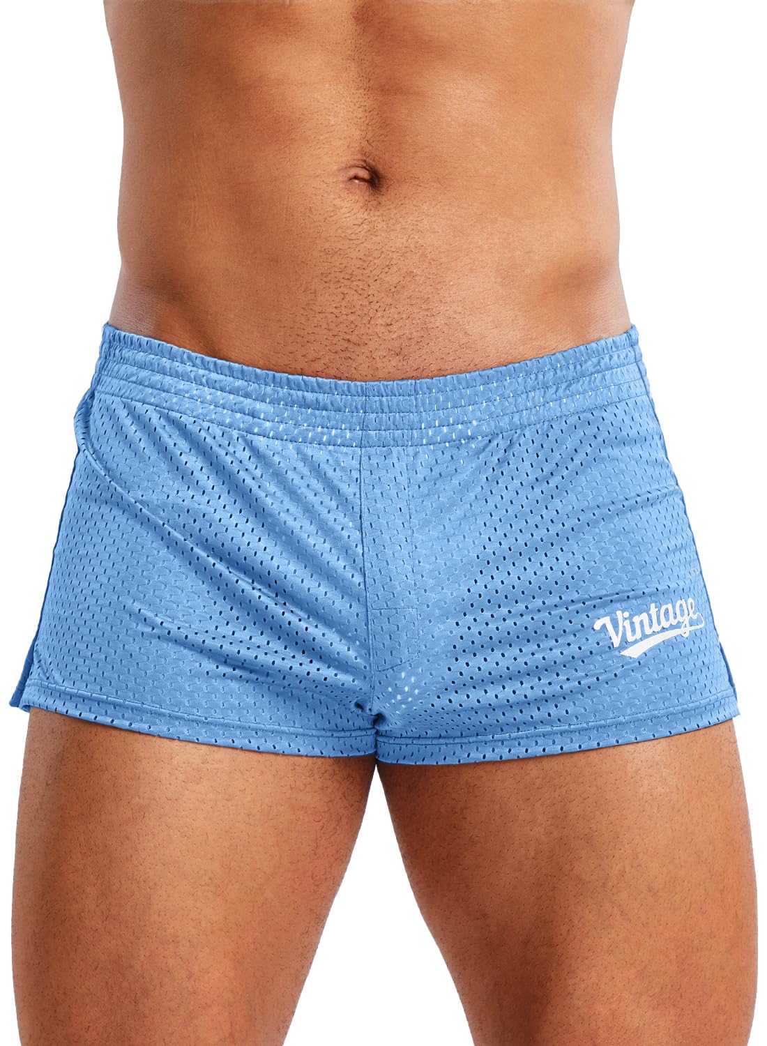 MIZOK Pantalones cortos de malla para hombre, de 3 pulgadas, para correr o ir al gimnasio