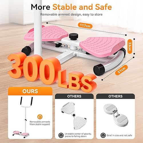 Miniatura 6 de Freepi Waist Twister Machine Exercise,Ab Workout Equipment With 300lbs,Waist & Abdomen Muscle Home Exercise Equipment,Adjustable Silent Ab Twisting