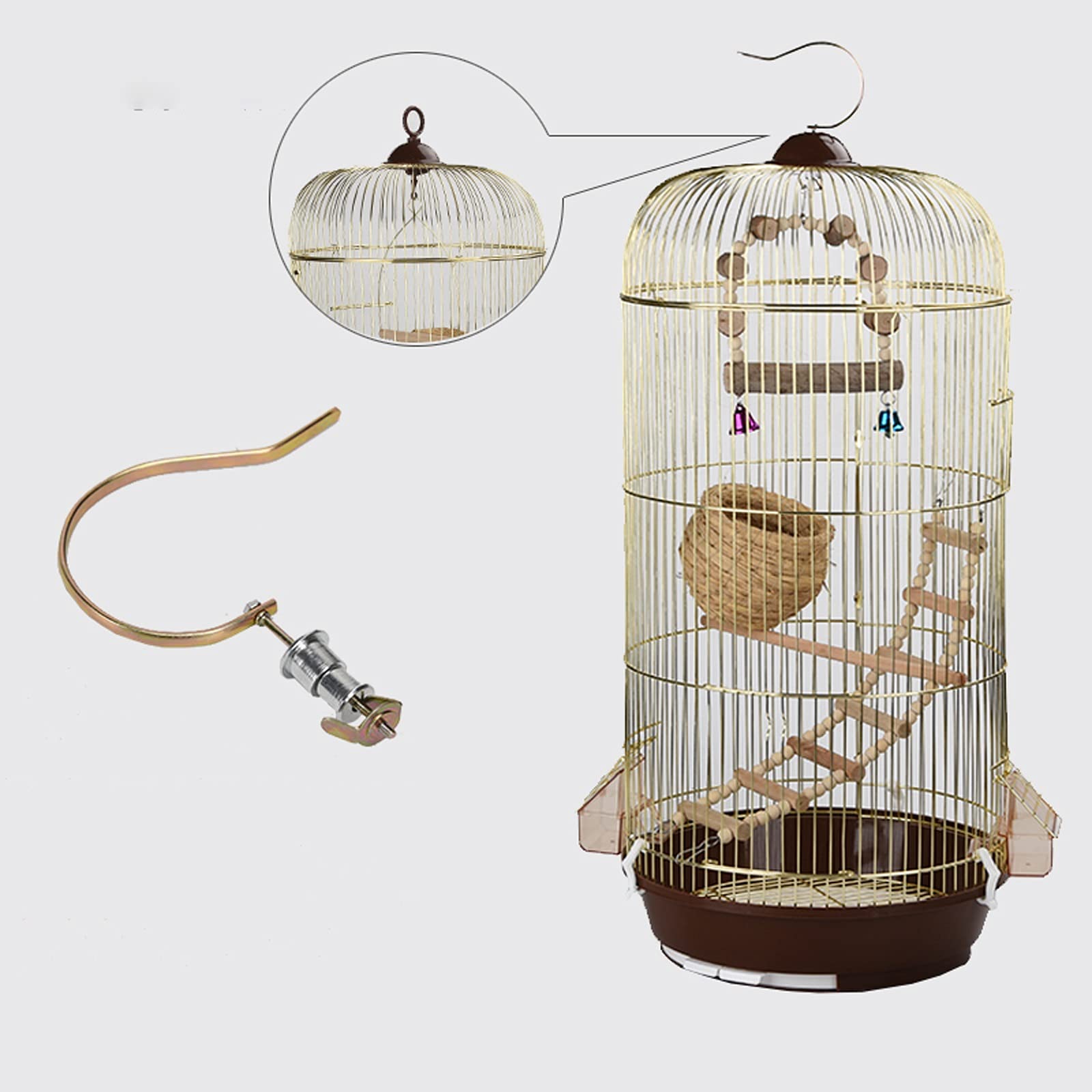 Jaulas para pájaros Transportín Ligero para pájaros Jaula de Viaje Transpirable con Tazas de alimentación Jaula de Viaje para pájaros para pinzones Extra pequeños Portador de pájaros
