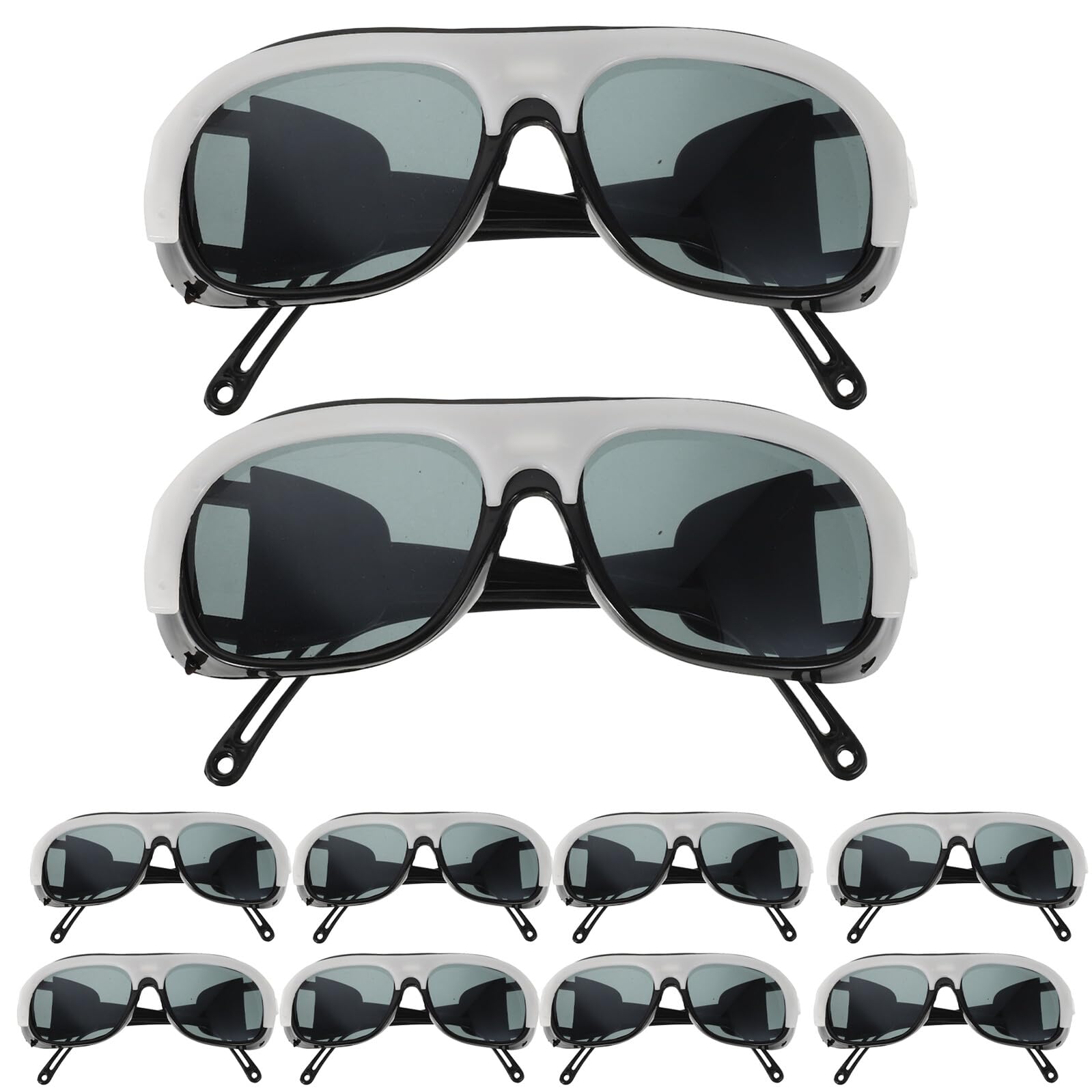 INOOMP 10 Gafas de Seguridad para Soldar Antiarañazos Ajuste Cómodo y Lentes de Alta para Protección Duradera en Soldadura y Trabajos de Metal