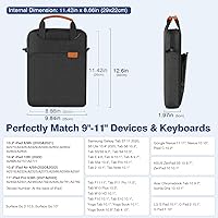 Vista 2 de MoKo Bolsa de hombro para tableta 9-11, se adapta a iPad Air M4 2026/Pro M5, iPad A16, i-Pad 10/9/8th 10.9/10.2, Surface Go 3/2 10.5, Tab S8/S9 11