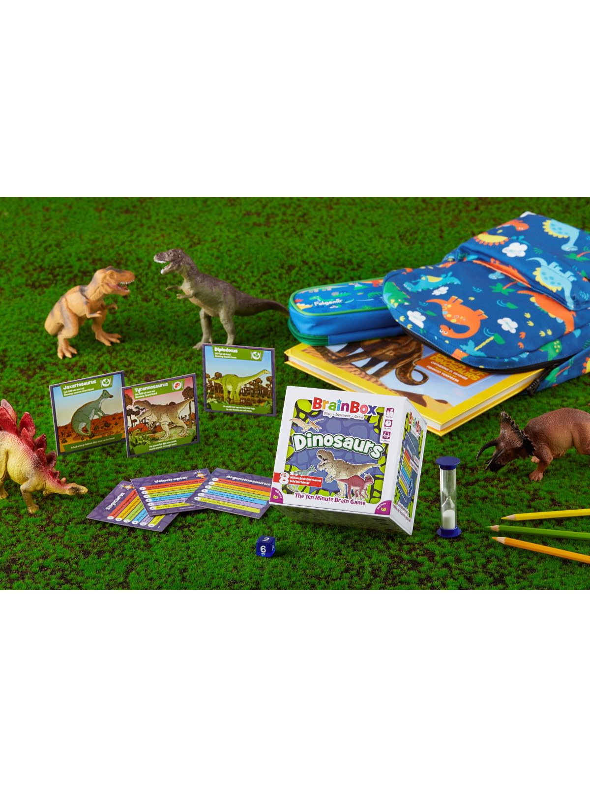 BrainBox Dinosaurs (2022) , Card Game , Ages 6+ , 1+ Players , 10+ Minutes Playing Time
