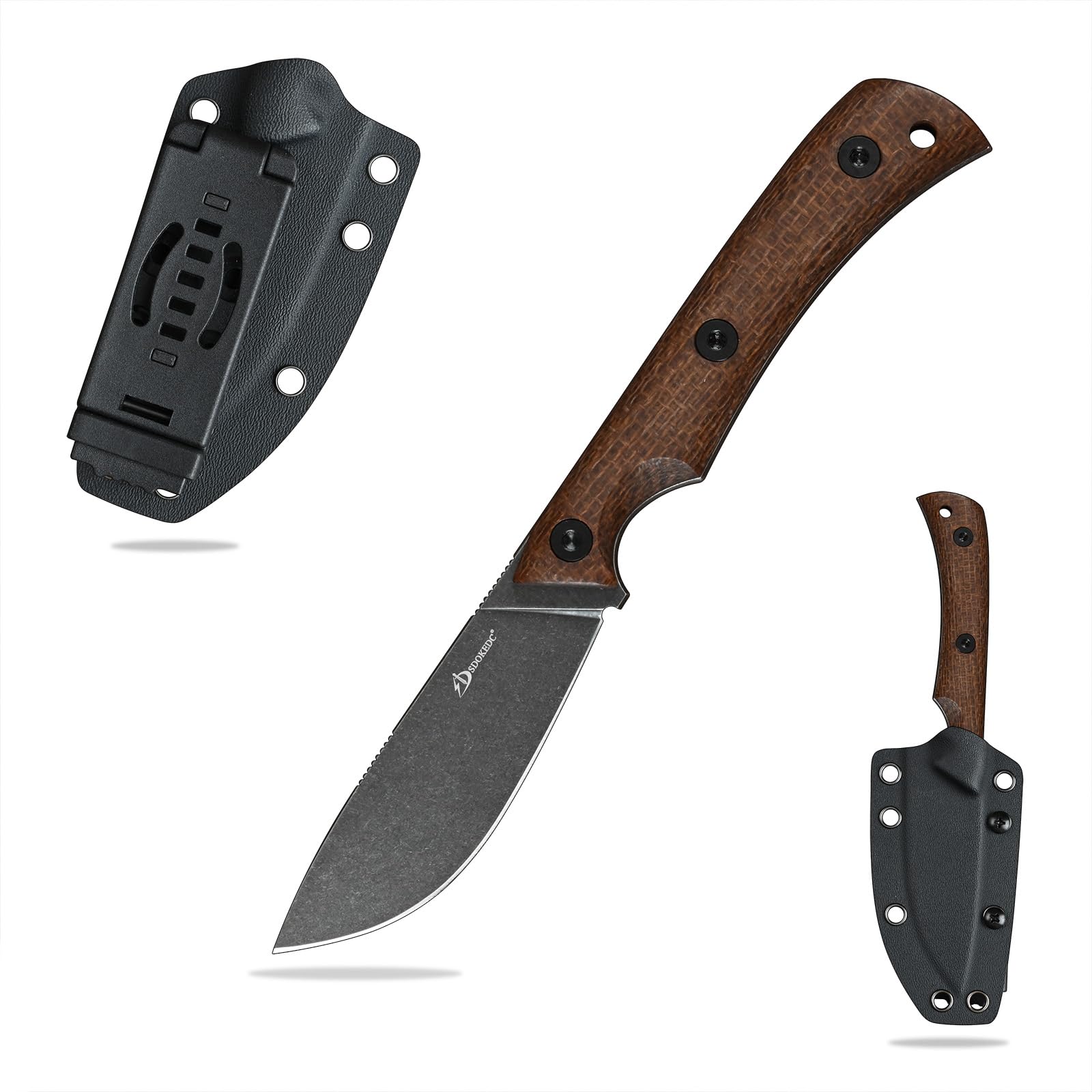 SDOKEDC Outdoor Messer feststehende Klinge aus DC53 Stahl ge