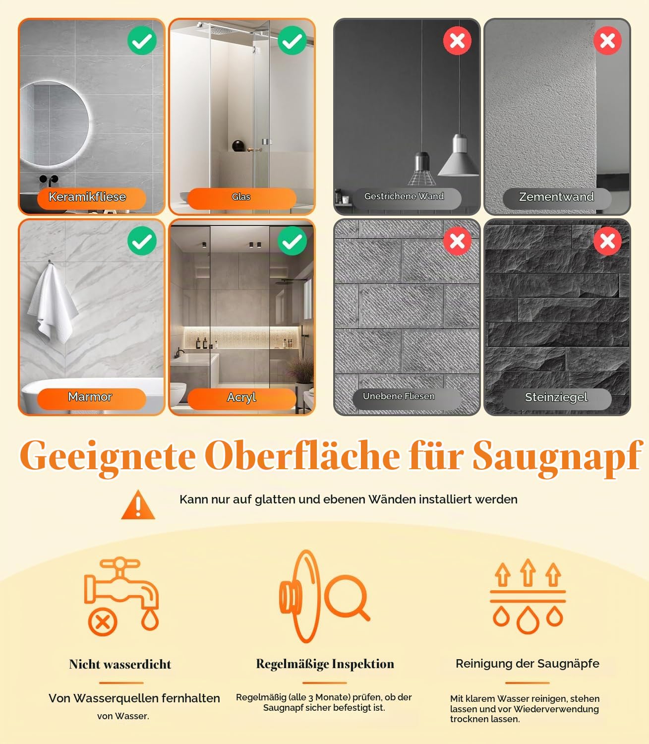 Gospire 7“ Wandspiegel mit Beleuchtung und 10-facher Vergrößerung, 3-farbig beleuchteter Badezimmerspiegel mit leistungsstarker Saugnapfverriegelung, Led-Spiegel für den Schreibtisch - Weiß