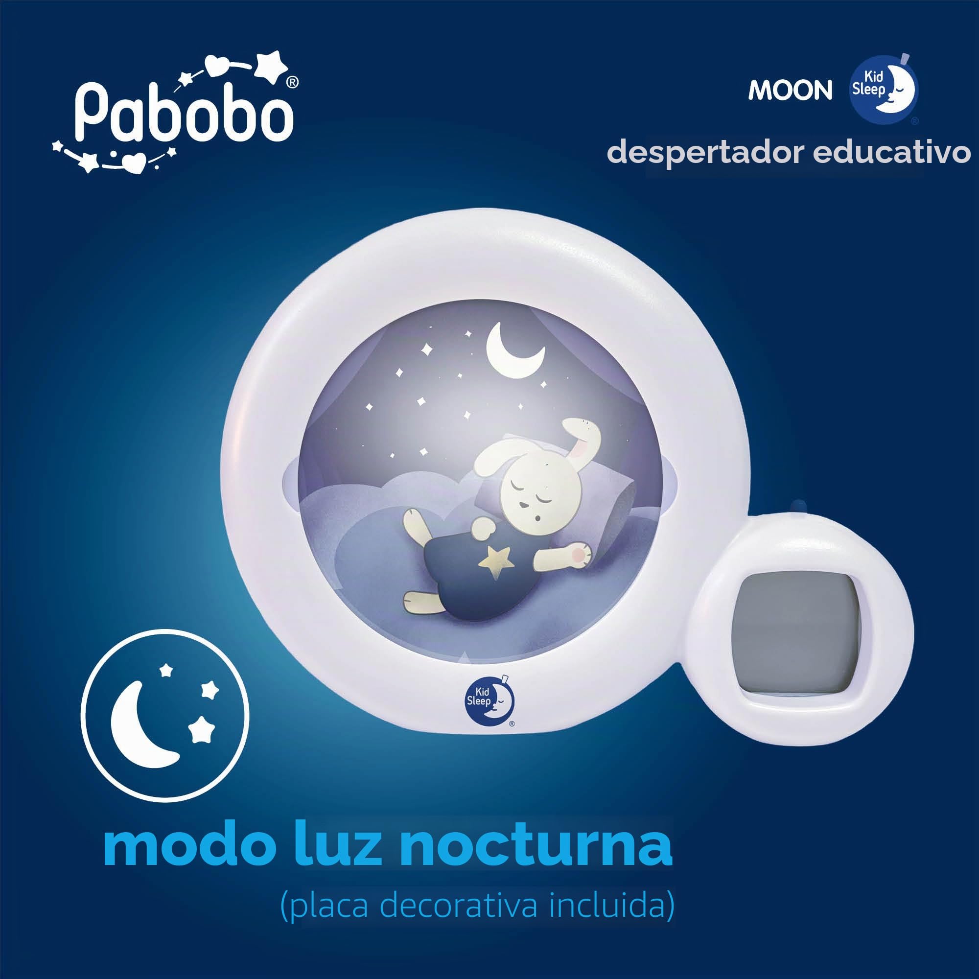 Entrenador de Sueño y Luz Nocturna Luna Kid'Sleep Moon de Claessens' Kids, Blanco/Azul
