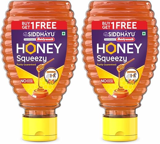 Baidyanath Asli Ayurved Honey 450g squeezy (225G X 2) | Natural Immunity Booster | Pure &amp; Wholesome - Weight Loss Support,...