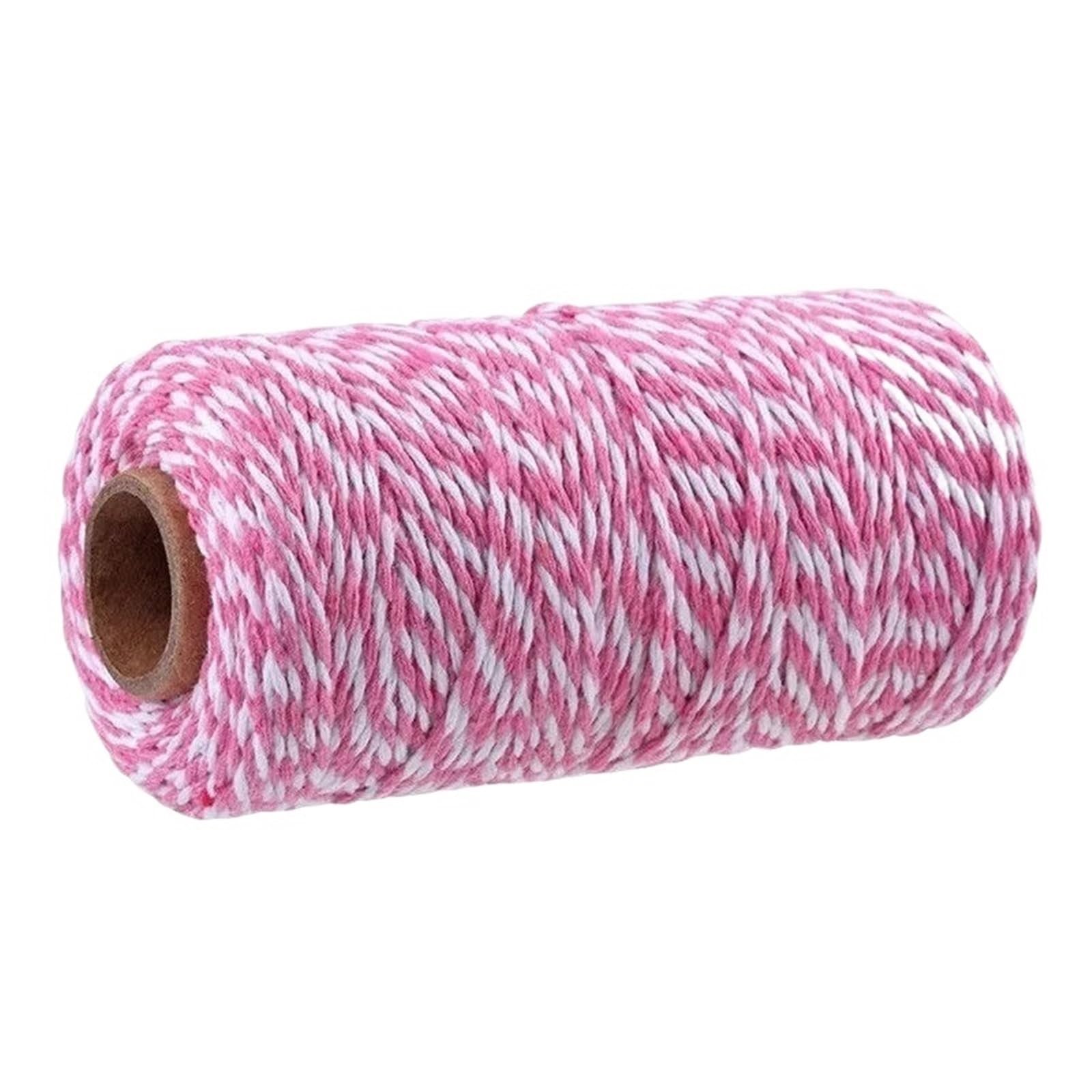 Cotton Macrame Cord 2mm 100M Macrame Cord Cotton Rope String Crafts DIY Colored Thread Twisted Twine Handmade Sewing Home Wedding Decoration(Color5,2roll)