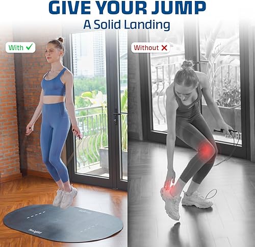 Miniatura 4 de Yes4All 54"x36"x7" Large PVC Jump Rope Mat with Carrying Bag, High-Density Material Customized for Jump Roping, Non-slip, Waterproof Indoor and