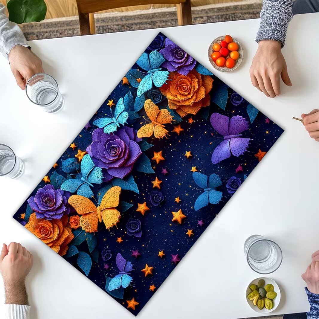 Puzzle 5000 Piezas, Puzzle Mariposa de Madera para Adultos, Regalos -2602