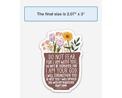 Miniatura 6 de Religious magnets  Christian faith fridge magnets  Bible verse quote magnets  Isaiah 4110 do not fear