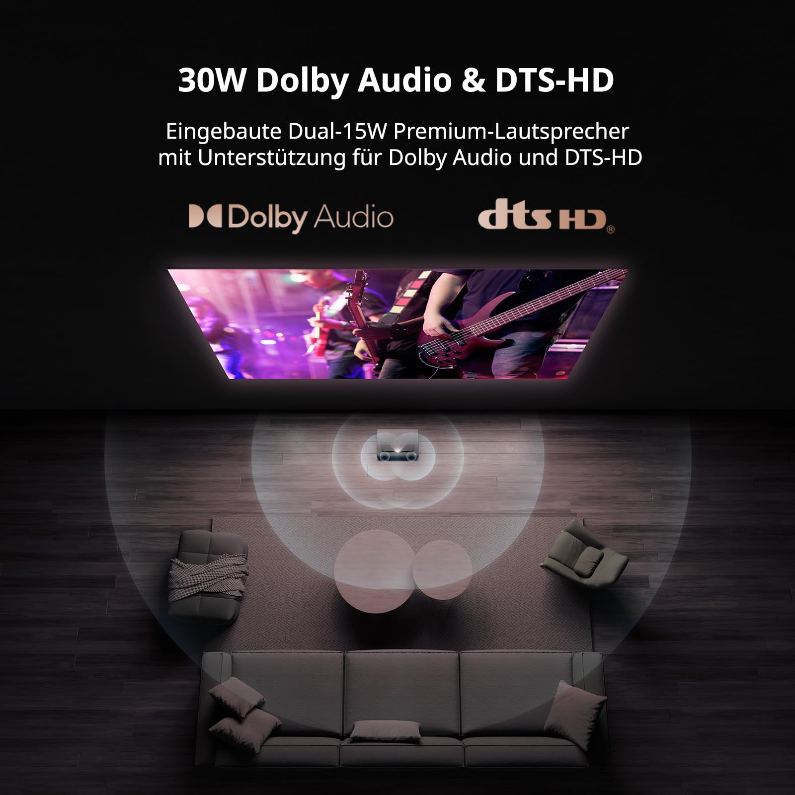 WEMAX Nova Pro ALPD Laser TV, Ultrakurzdistanz Beamer 4K mit 2100 ISO Lumen & 3D, Google TV & Google Assistant, WiFi 6, Bluetooth, Dolby Audio DTS-HD, Laser UST Heimkino Beamer für Wohnzimmer