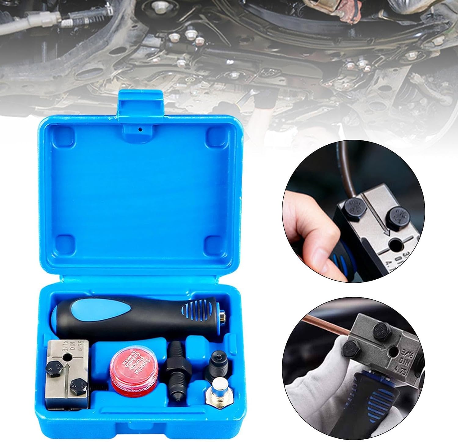 Brake Line Forming Tool 3 / 16in Single Double End Alloy Steel Detachable Handle