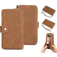 K-S-Trade Protective Case For Sharp Aquos R5G 2in1 Mobile Phone Wallet Case Compatible With Sharp Aquos R5G Protective Cover Bumper Pouch Bookstyle Brown 1x