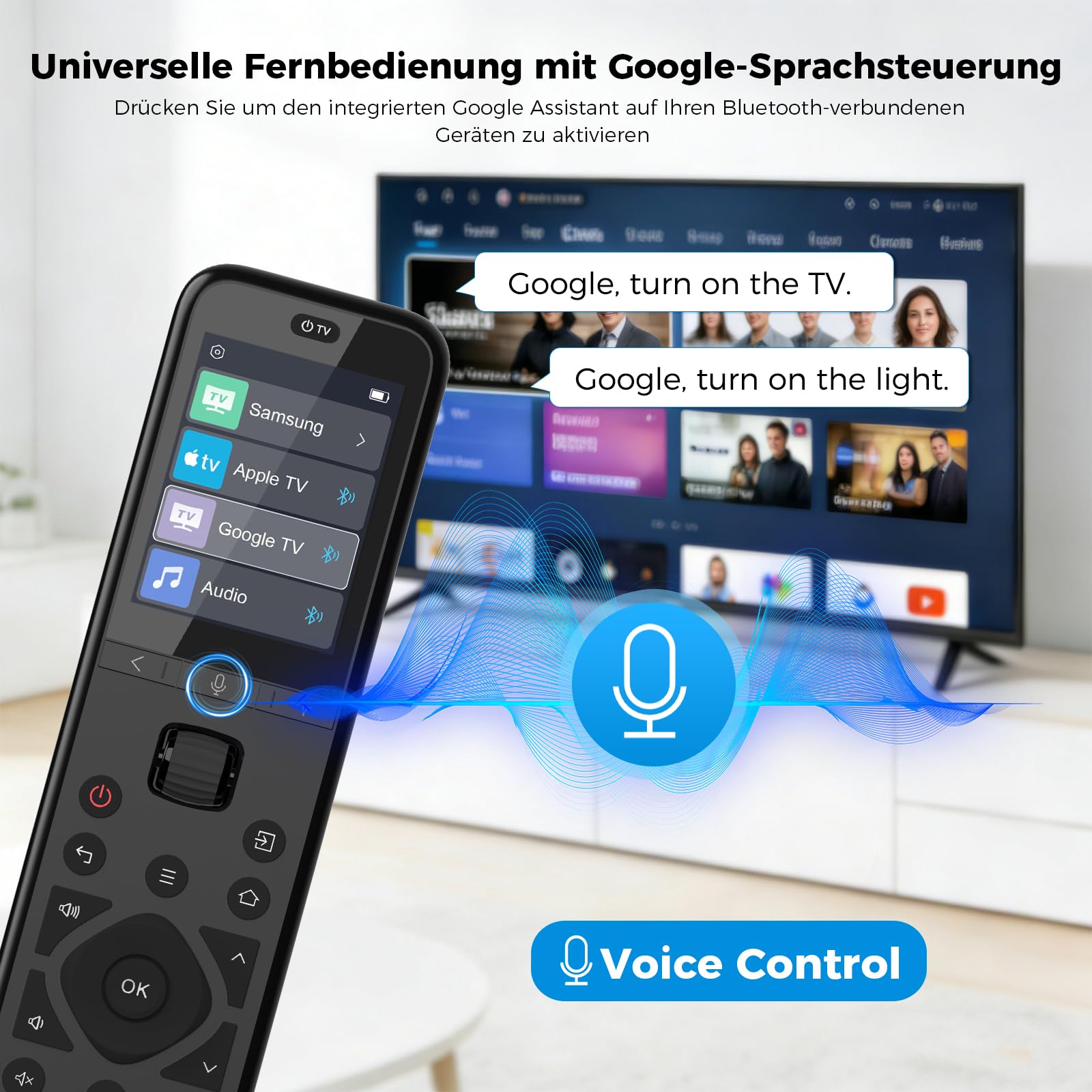 SofaBaton U3 Universelle Fernbedienung, All-in-One Smart Universal-Fernbedienung mit App, Global Macro & Active Multi-Link Bluetooth & Air Mouse & Google Sprachsteuerung
