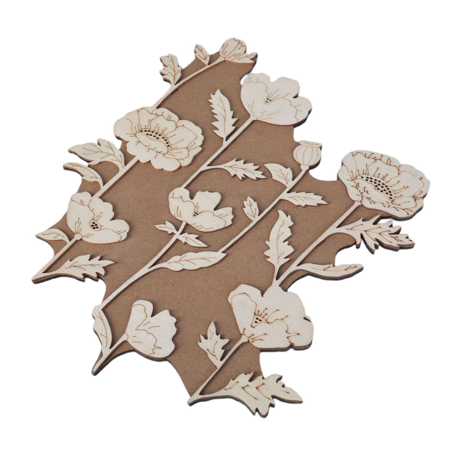 Stamp Plant Decorative Wood for Crafting Scrapbook Painting Teaching and Card Making Wood Plant Decorative