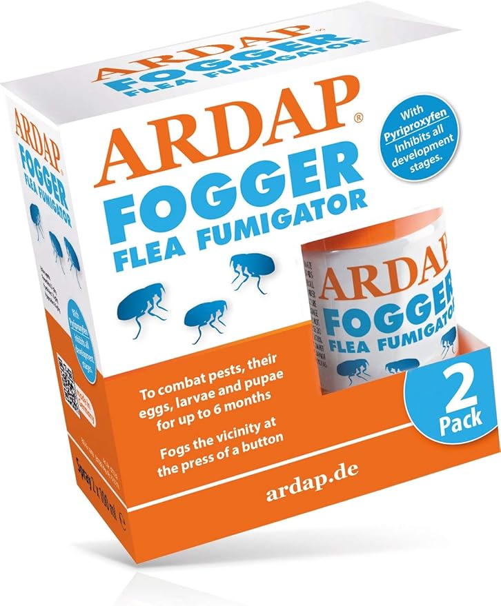 ARDAP Fogger Flea Fumigator 2 x 100ml Flea bombs for the home