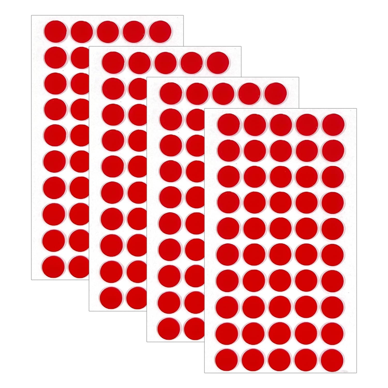 RNSKFG 200 Red Round Stickers, Acrylic Double-Sided Tape Stickers, Item Fixing Stickers, Car Ornaments Fixing Supplies.