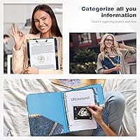 Vista 300 de Ospelelf Mini 3 Ring Binder, 2 Inch, Cute Pink Marble Binder for 5.5" x 8.5" with 5 Tab Dividers, File Folder Labels and Low Profile Clipboards