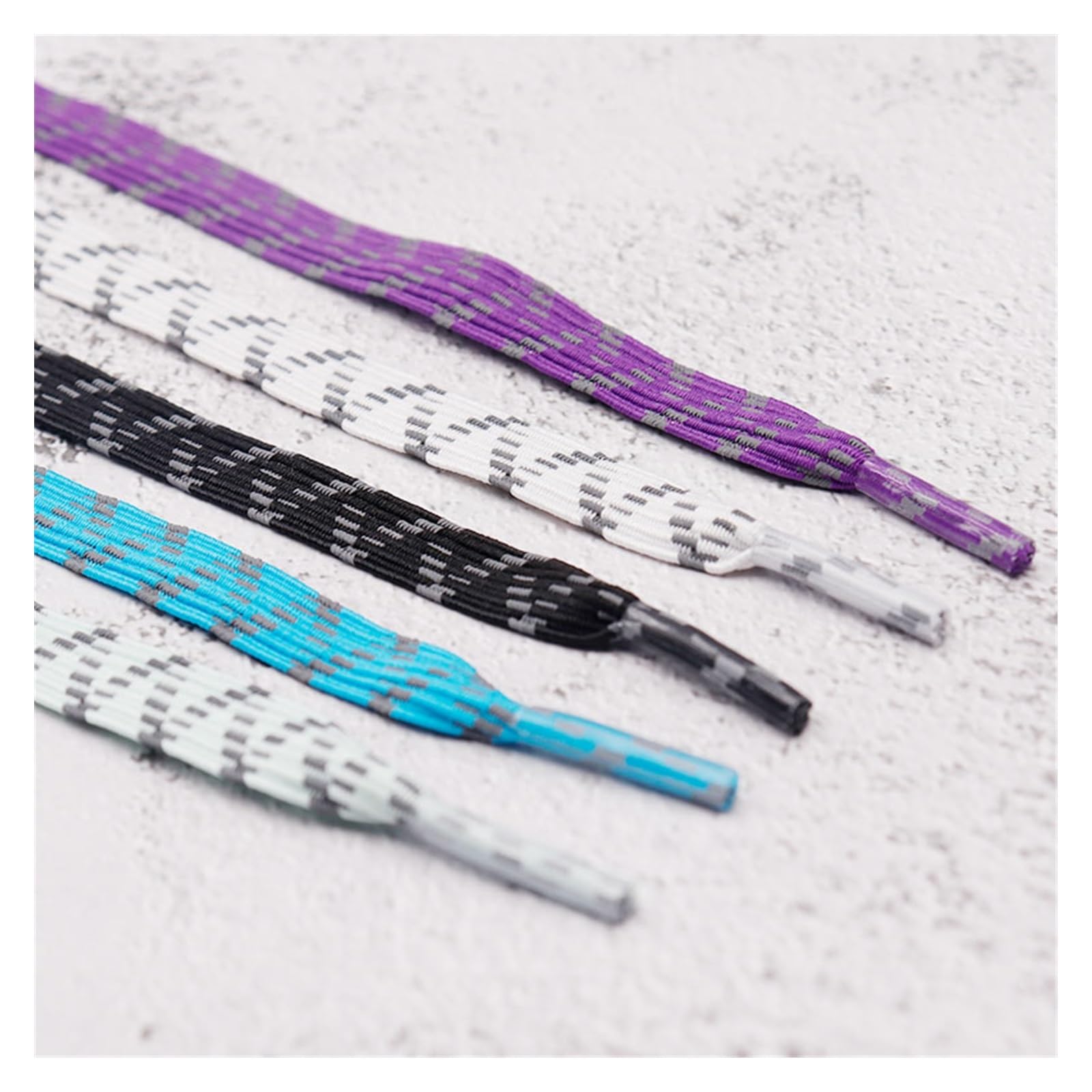 Cordones, Cordones Luminosos for Zapatillas de Deporte, Cordones elásticos for Botas Hockey sobre Hielo, Planos Reflectantes Ajustables maleables(3336 Blue-3m,200cm)