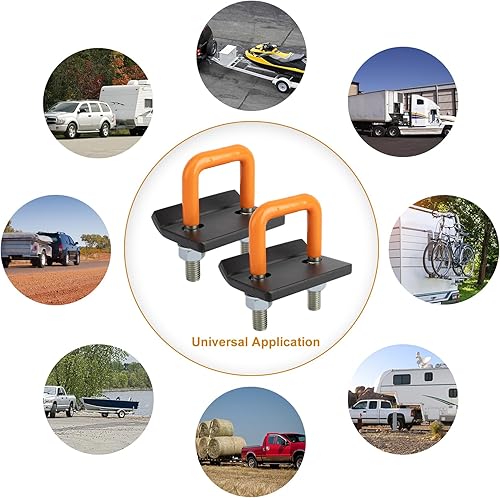 Miniatura 7 de Tensor de enganche para enganches de 1.25 pulgadas y 2 pulgadas, estabilizador de enganche antitraqueteo resistente con revestimiento de goma,