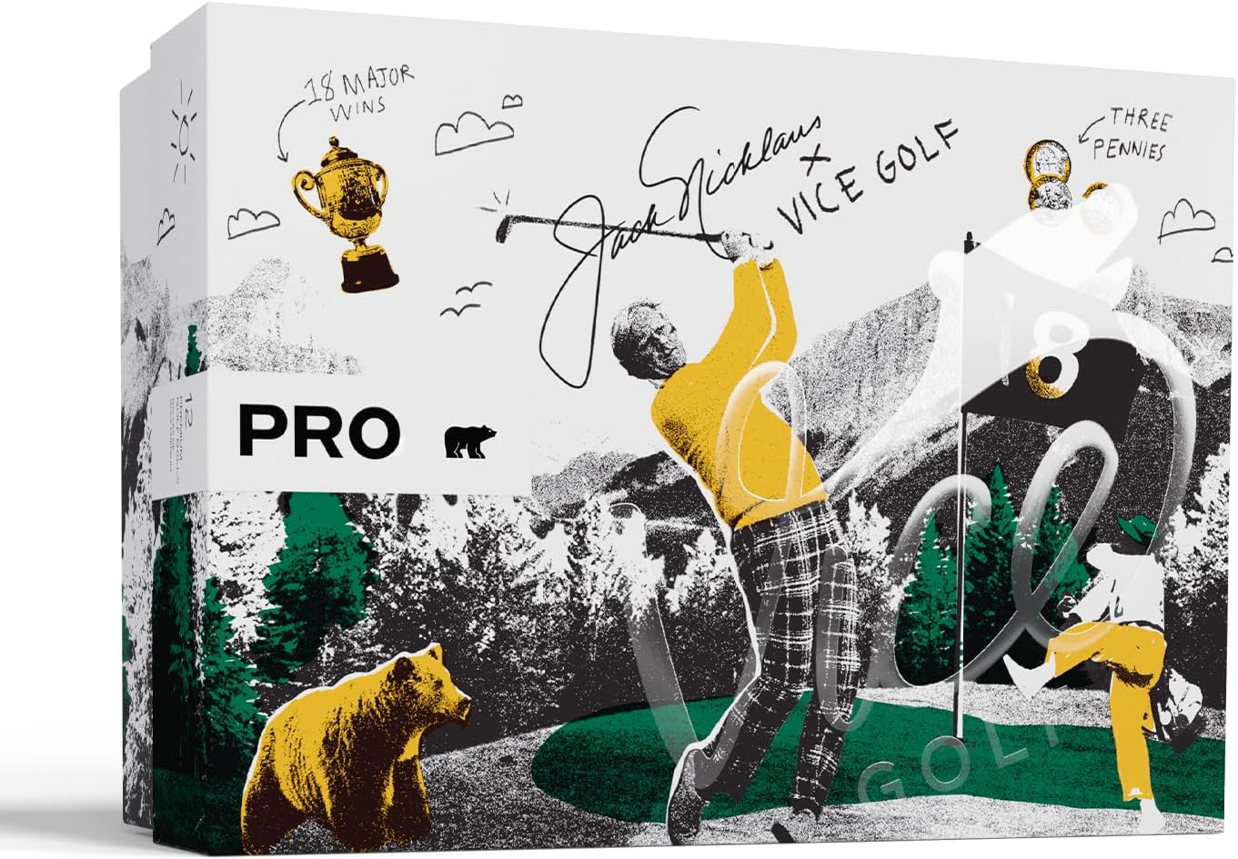Vice Pro Bear Jack Nicklaus Limited Edition Golf Balls