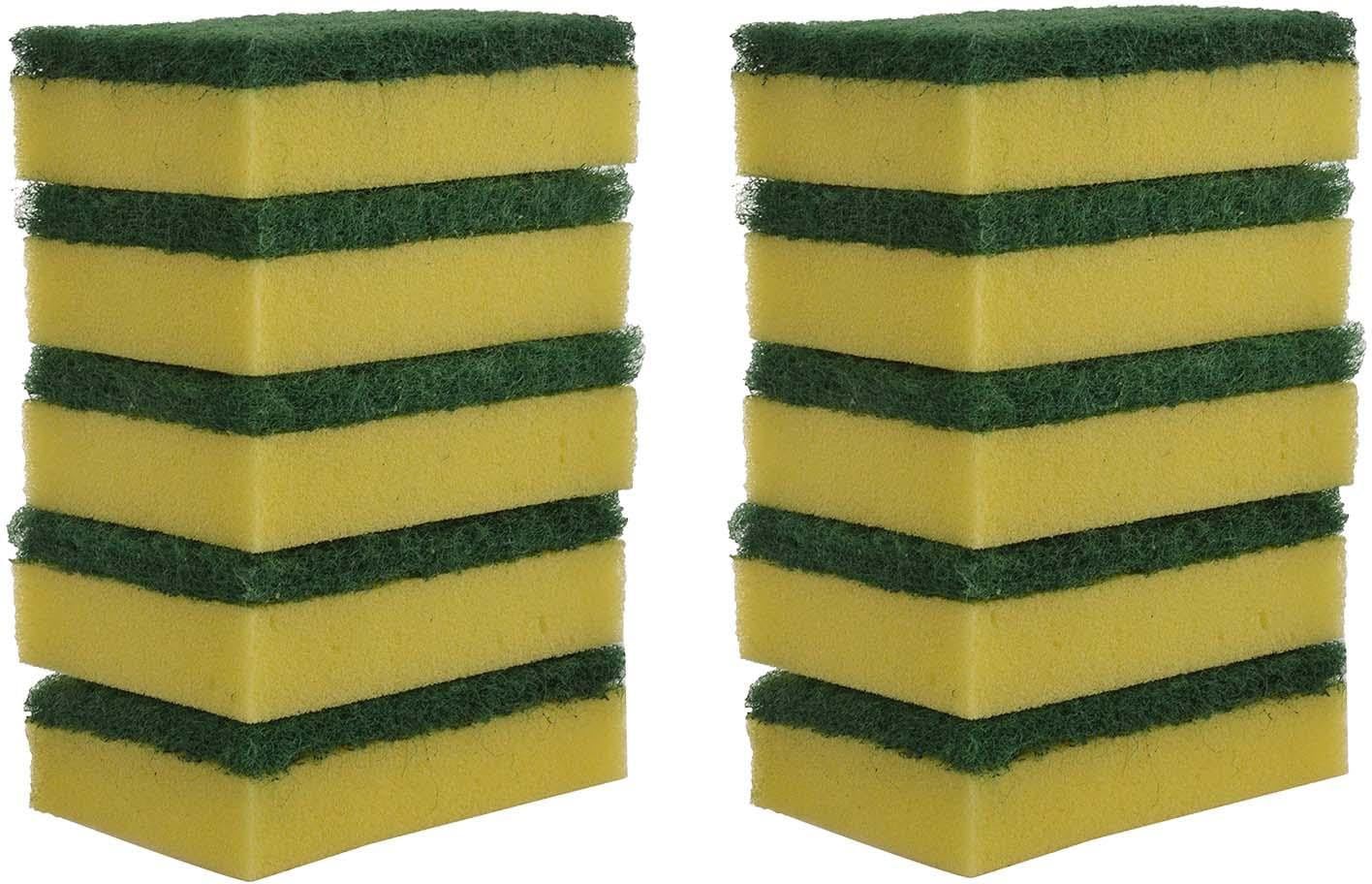 Polyester Multipurpose Scrub Sponge - Dish Wash Scrubber Pads - 10 Pieces Regular Scrub Sponge Pack of 10-image-45