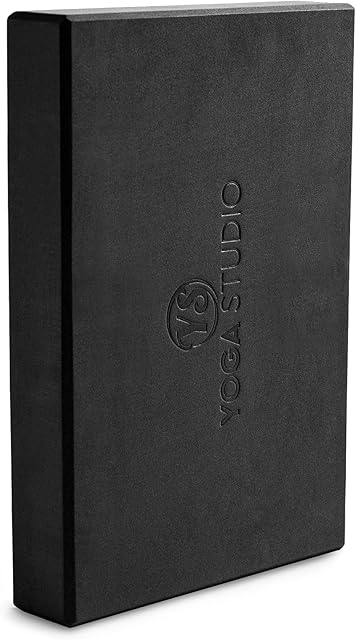 Yoga Studio Yoga Block - 30cm x 20cm x 5cm, Non-Slip EVA Block w/Bevelled Edges, Lightweight Exercise Accessory