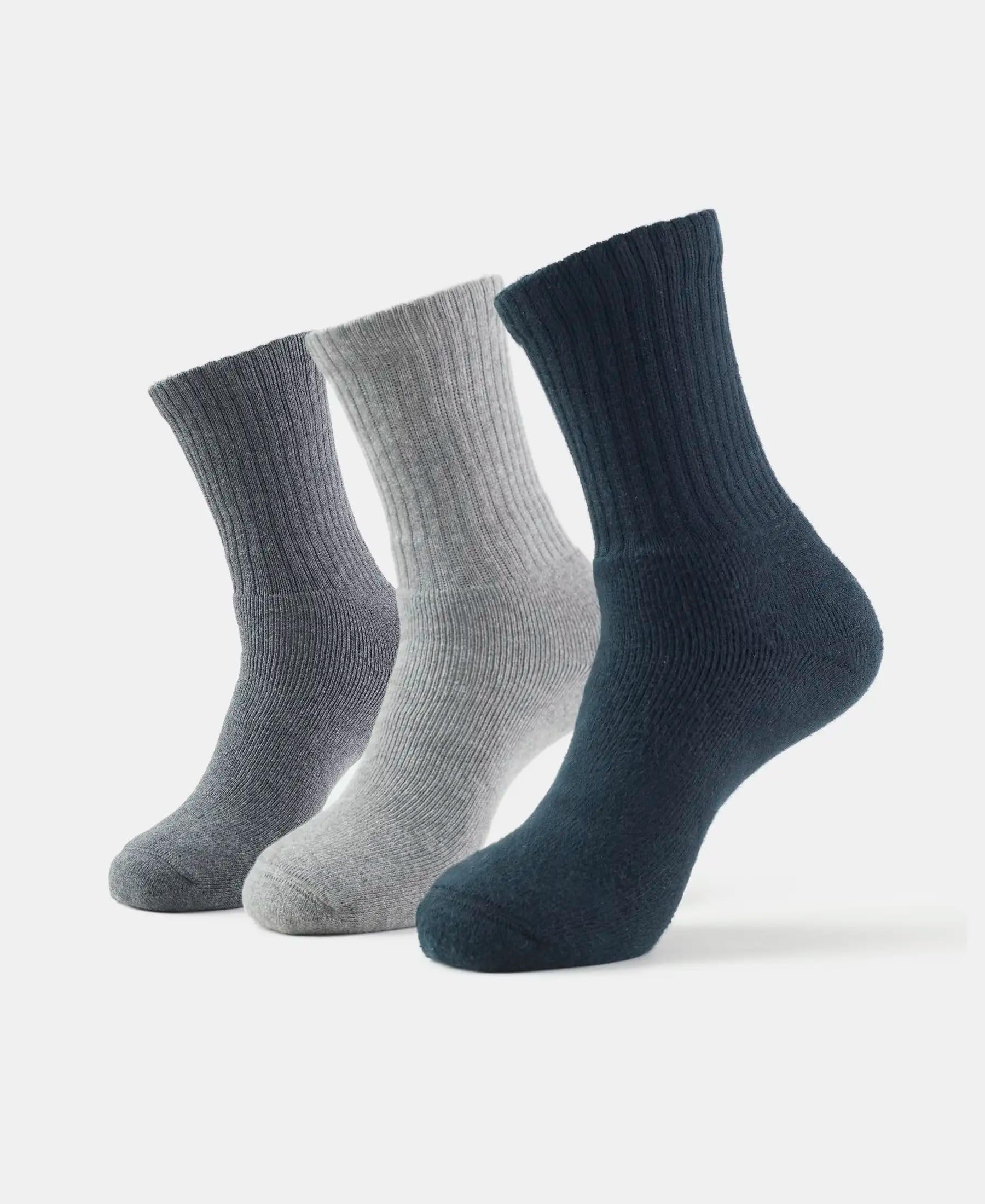 jockey Men Long Cotton Solid Socks - Pack Of 3-picture-46