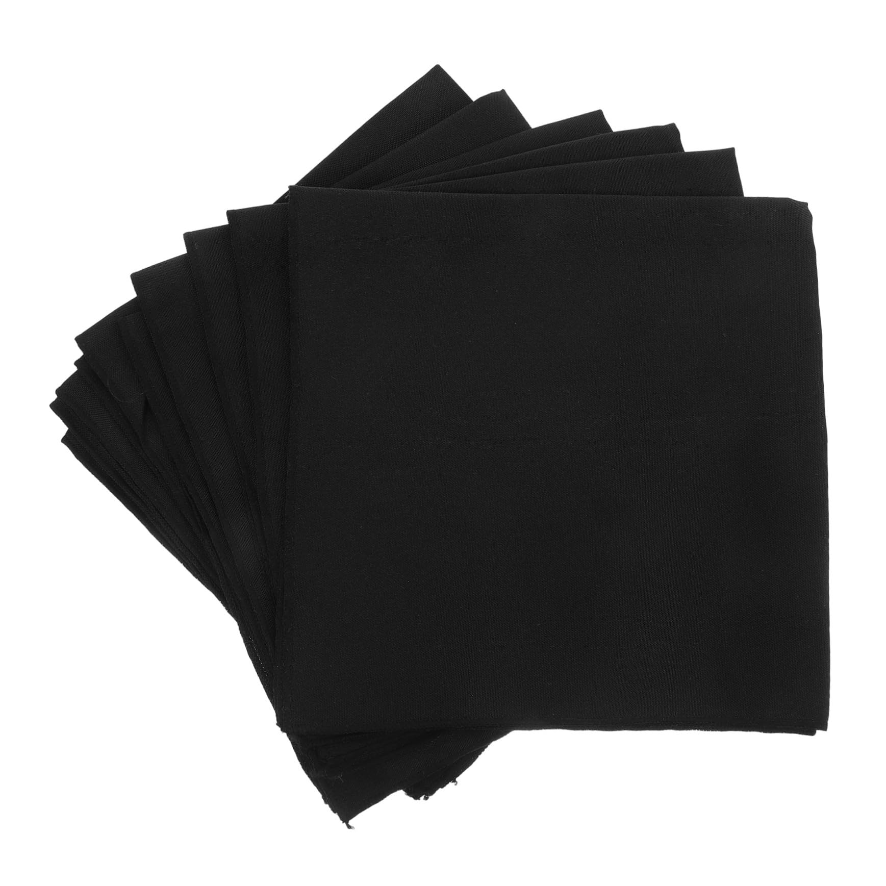 Servilletas de poliéster COLLBATH, pack de 12 piezas negras para decorar mesas de bodas