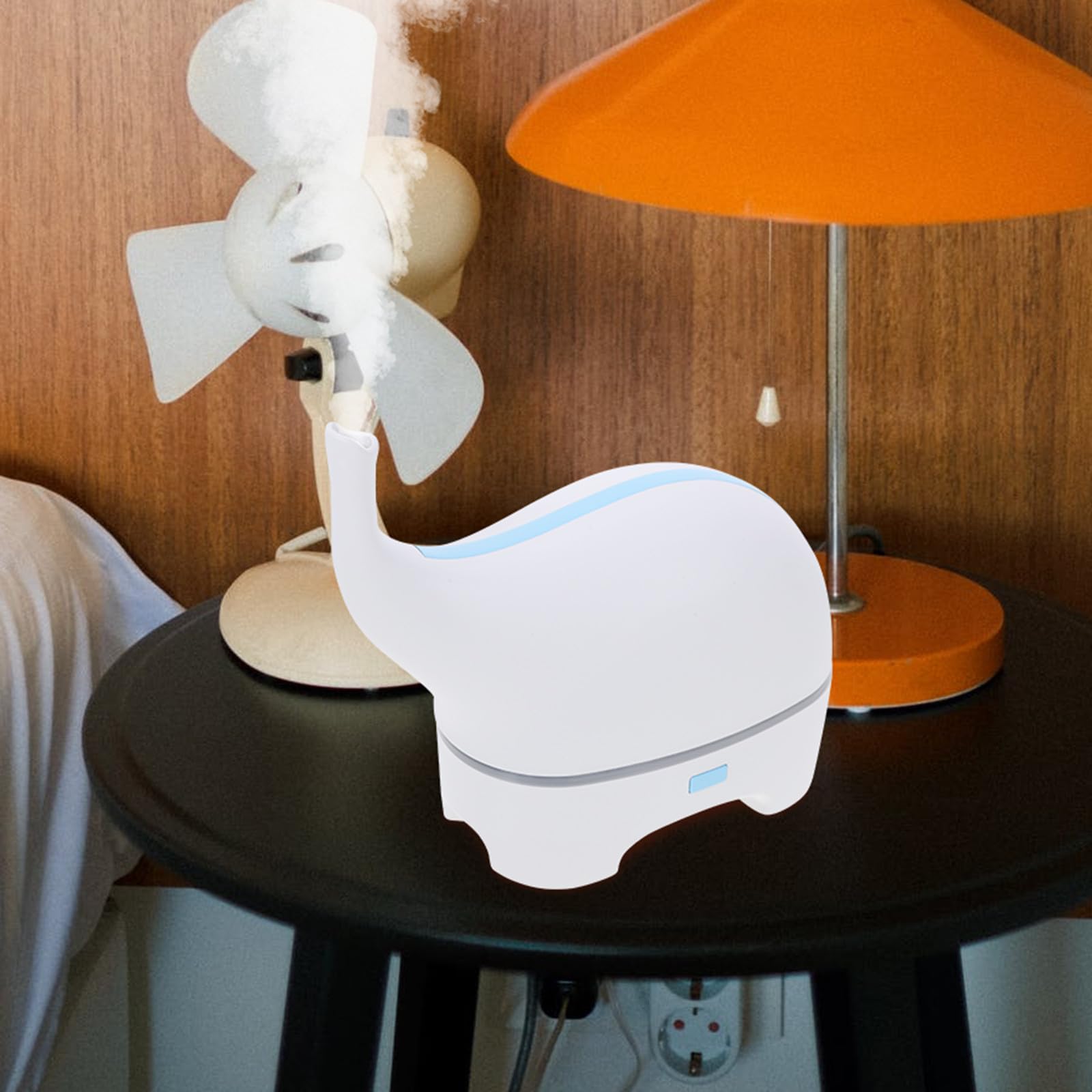 Umidificatore Diffusore Portatile Luce Notturna, Usb, Bianco
