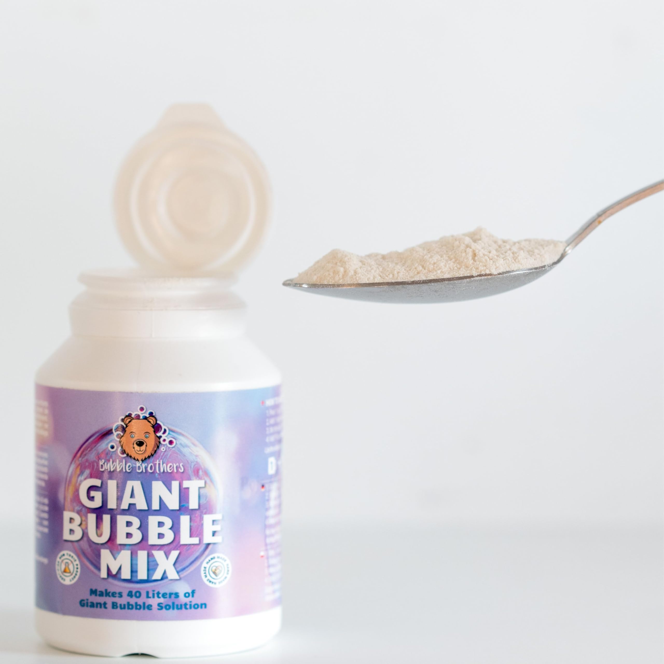 Bubble Brothers Polvo de burbujas gigantes 2 x 160 g para 80 l líquido de burbujas juego XXL