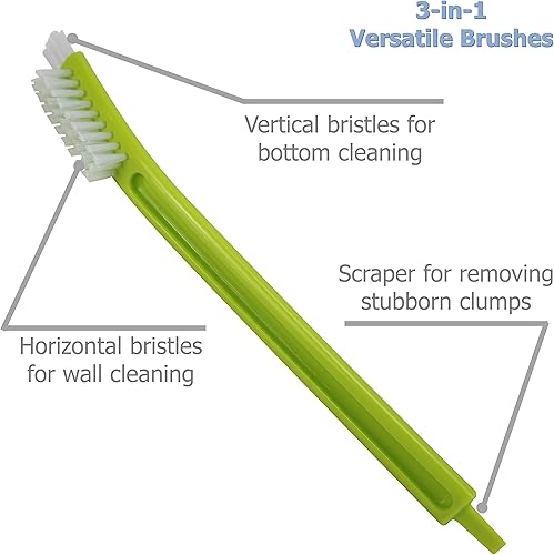 Miniatura 3 de Paquete de 10 cepillos de limpieza para exprimidores, cepillos de limpieza profunda, multiusos para exprimidor, fondo de botella, platos, fregadero,