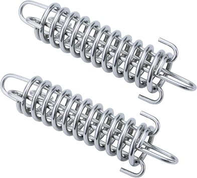 SHENGHUISS Shock Absorbing Spring 2 Pcs 304 Stainless Steel Spring for Porch Swing, Dog Leash, Hammock Chair, Punching Bag, B