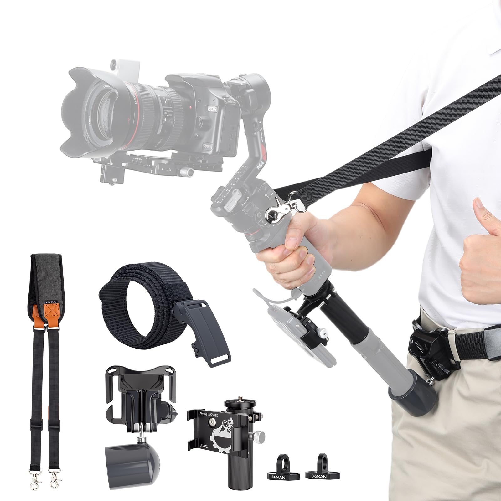 Ręczny gimbal stabilizator zestaw redukcji wagi z regulowanym paskiem na ramię pasem do łóżeczka gimbalowego wspornika drążka przedłużającego Uchwyt gimbal łatwiej i dłużej