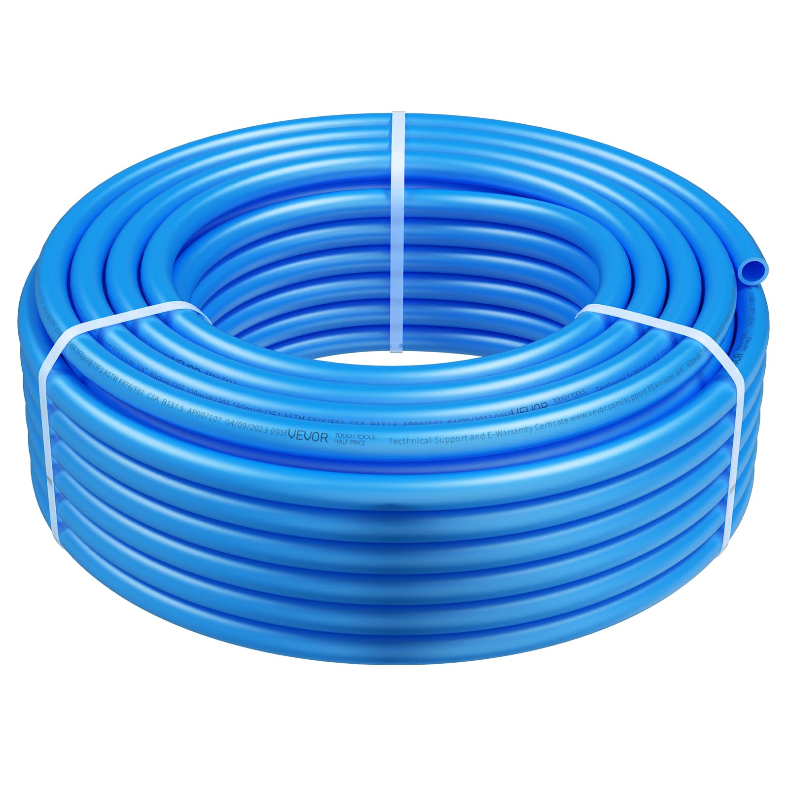 VEVOR PEX Pipe - Tubo flexible de 3/4 pulgadas, barrera sin oxígeno de 100 pies PEX-B para agua potable, para agua caliente/fría y restauración fácil, aplicaciones de fontanería con cortador y