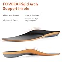 FOVERA Rigid Arch Support Insole for Flat Feet - Orthotic Shoe Inserts for Plantar Fasciitis, Heel Spurs, High Arch, Foot Pain & Enhanced Stability, Trimmable Shoe Soles (S, Women's 7-8 UK) gallery image