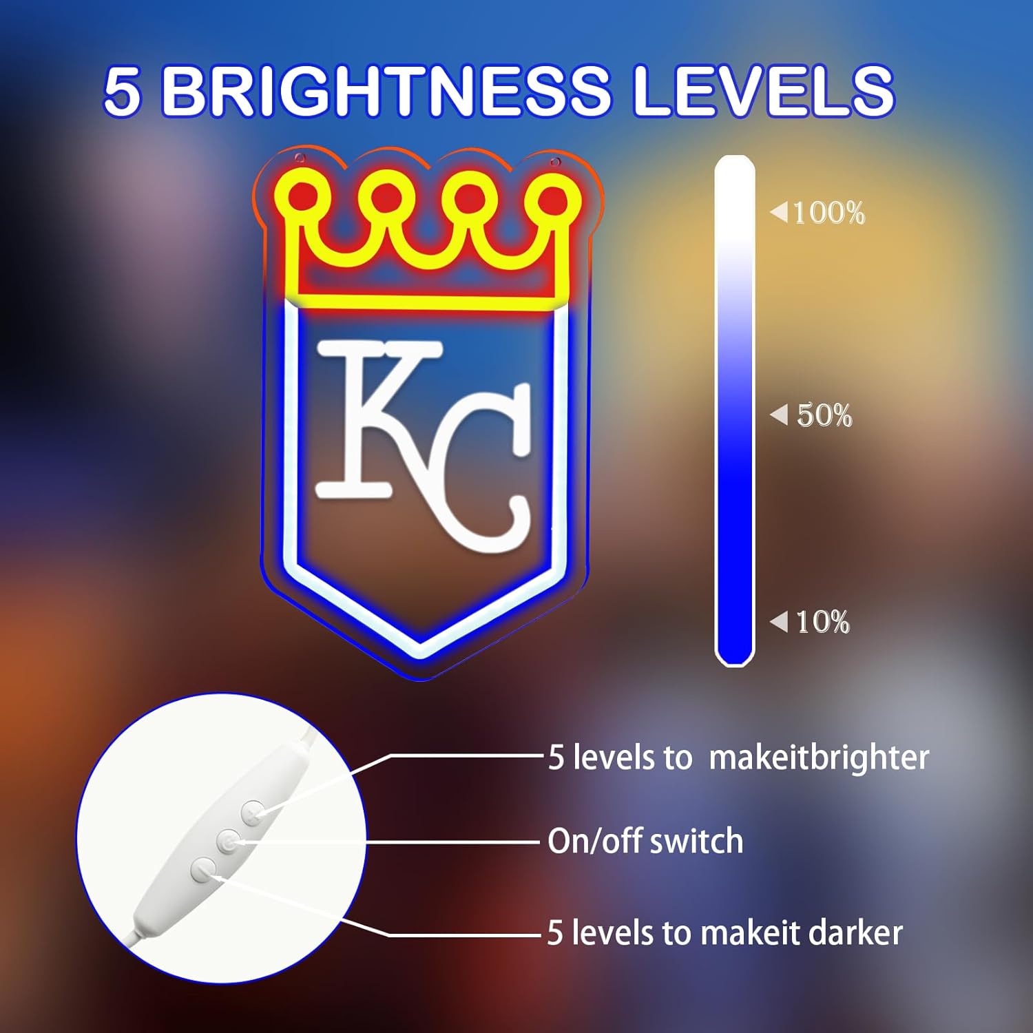 Balanar Baseball Team Logo Neon Sign for Wall Decor,Dimmable Baseball LED Lights Signs for Bar Man Cave Bedroom Home Bar Shop Pub Bistro Party Hotel Game Room Decor Gifts - Image 3